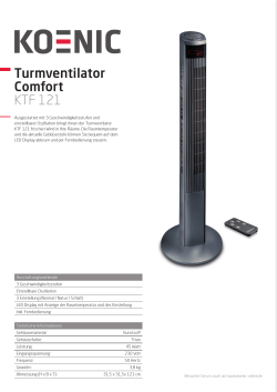 Turmventilator Comfort KTF 121