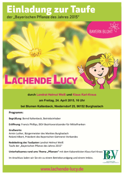 Programm: - Bayerischer Gärtnerei