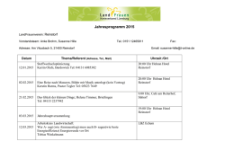 Jahresprogramm 2015 - Kreisverband der LandFrauenvereine