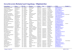 Gewerbeverein Dielsdorf und Umgebung / Mitgliederliste