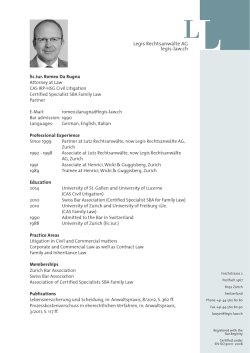 CV as PDF - Legis Rechtsanwälte AG
