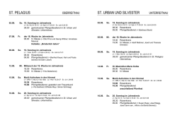 Kirchenanzeiger von Oberreitnau und Unterreitnau