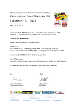 Bulletin Nr. 3 – 2015