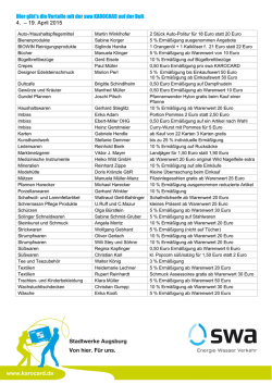 Hier gibt`s die Vorteile mit der swa KAROCARD auf der Dult 4. &ndash; 19