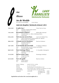 Läufe der Rangliste "Sächsische Schweiz"