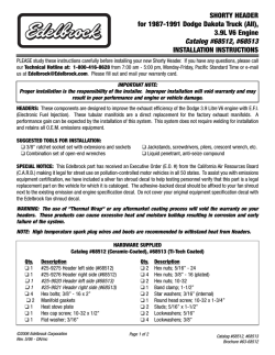 68512, 68513 - Shorty Header for 87