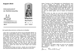 Monatsbrief - Wallfahrt-Werl