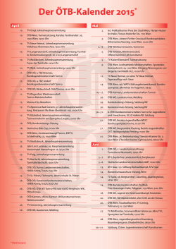 Der ÖTB-Kalender 2015*