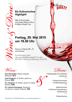 Wine & Dine von und mit Ernst & Niko