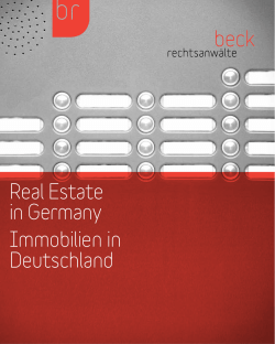 Real Estate in Germany Immobilien in Deutschland