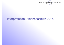 Interpretation Pflanzenschutz 2015