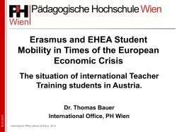 Erasmus and EHEA Student Mobility in Times of the European