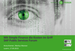 Internes Projekt: Migration auf Simple Finance