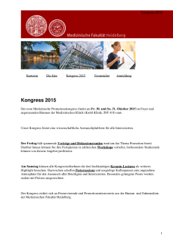 Medizinische Fakultät Heidelberg: Kongress 2015
