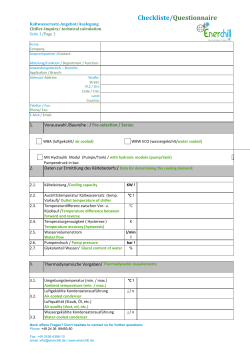 Checkliste/Questionnaire