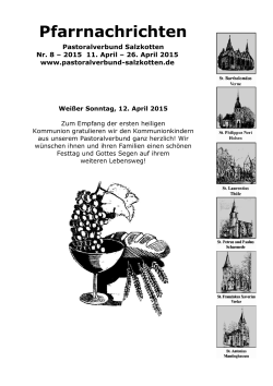 Pfarrbrief - Pastoralverbund Salzkotten
