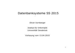 Datenbanksysteme SS 2015 - Uni OS