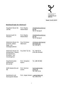 Modulbeauftragte Abt. D Als PDF herunterladen