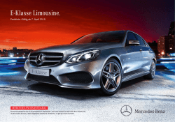 Preisliste E-Klasse Limousine - Mercedes