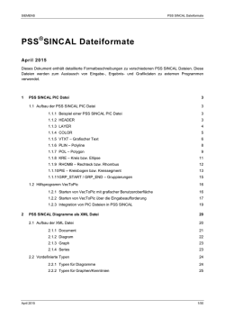 PSS SINCAL Dateiformate