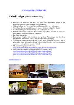 Hatari Lodge - Concept Reisen