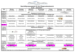 Beschäftigungsangebote für den Pflegeresidenzbereich 23.03