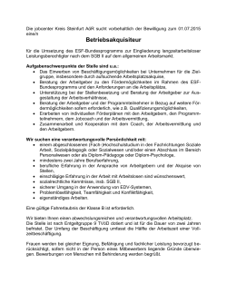 Betriebsakquisiteur - Jobcenter Kreis Steinfurt