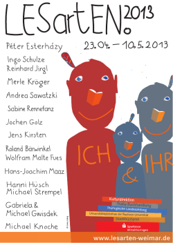 LA Pl kl - Bücherfest Lesarten Weimar