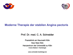 Ranolazine - Prof. Dr. med. C. A. Schneider
