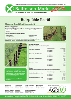 Holzpf&auml;hle Teer&ouml;l