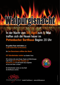 In der Nacht vom 30. April zum 1. Mai treffen sich die Hexen heuer