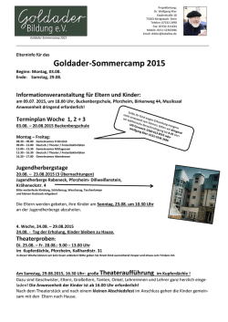 Information f&uuml;r die Eltern - Goldader Bildung Pforzheim und Enzkreis