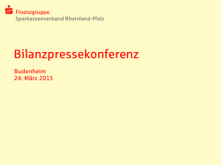 Bilanzpressekonferenz - Sparkassenverband Rheinland