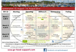 Speiseplan - gv-food Support Bonn