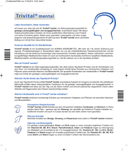 Gebrauchsinformation Trivital ® mental