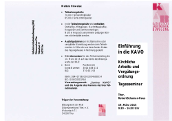 Einf&uuml;hrung in die KAVO
