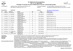 34. Hitzkircher Dressurprüfung 10./ 11./ 12. April 2015