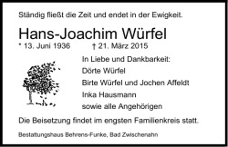 Hans-Joachim W&uuml;rfel