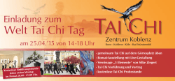 Welt Tai Chi Tag - Tai Chi Zentrum