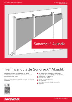 Trennwandplatte Sonorock® Akustik Sonorock® Akustik