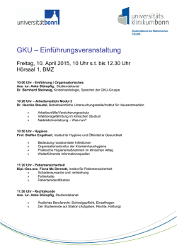 Einf&uuml;hrungsveranstaltung