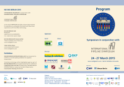 Program flyer: International pipe line symposium