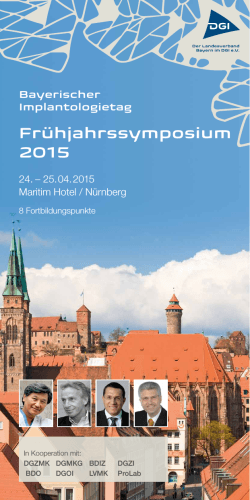 Frühjahrssymposium 2015 - Deutsche Gesellschaft für Implantologie