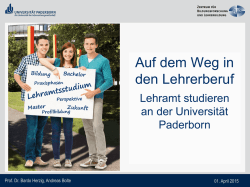 Hier finden Sie die Pr&auml;sentation zur Infoveranstaltung am 1.4.2015