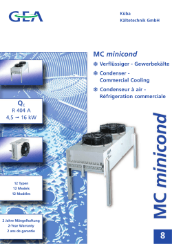 MC minicond - Specifications