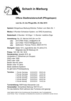 Schach in Marburg - HSV