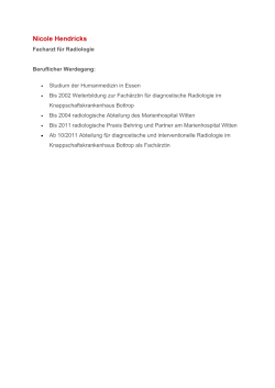 Nicole Hendricks - Knappschaftskrankenhaus Bottrop