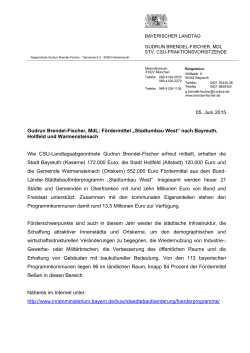 Fördermittel „Stadtumbau West“