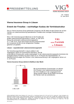 VIG in Litauen - Vienna Insurance Group