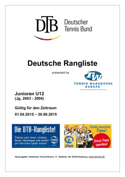 Junioren U12 - Jg. 03 - Deutscher Tennis Bund